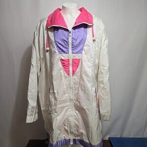 Vintage 90s Komitor Windbreaker Womens Size XL-XXL Pastel Colorblock 90s Y2K